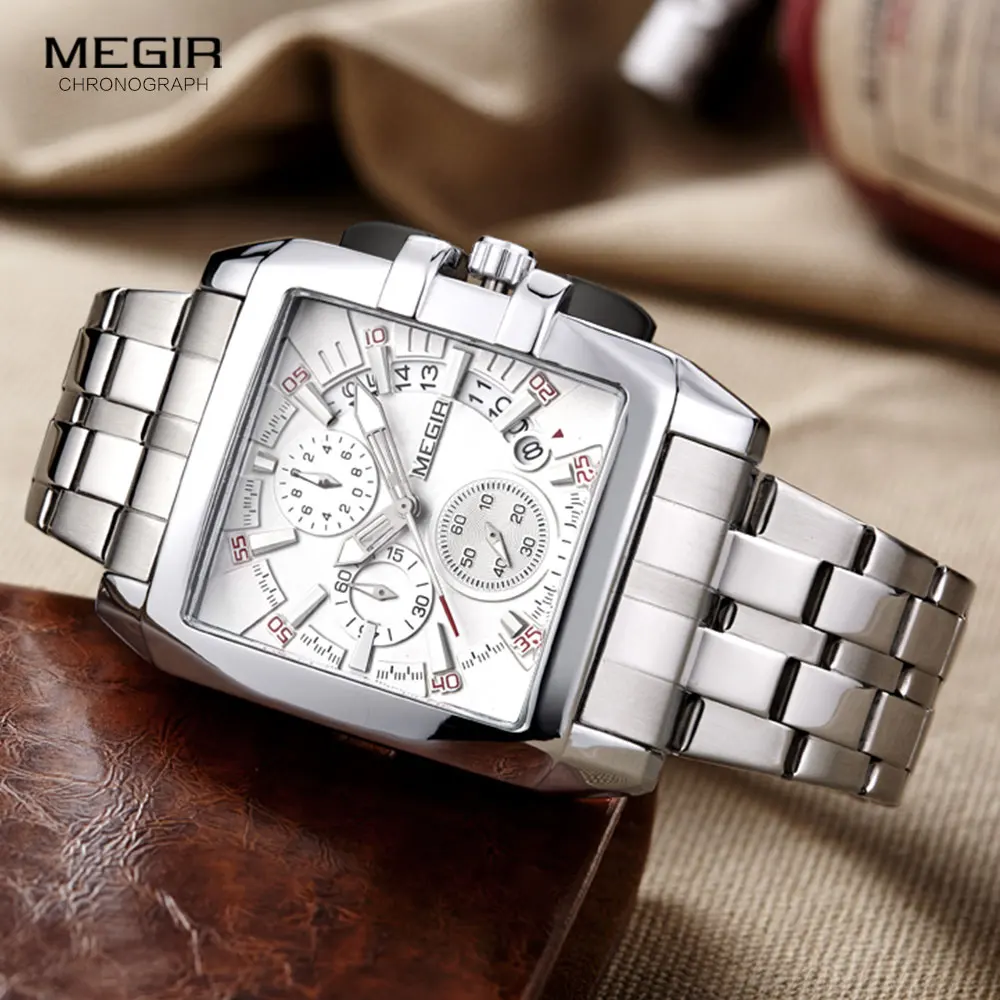 MEGIR Hot Fashion Men's Business Quartz Watches Luxury Stainless Steel…