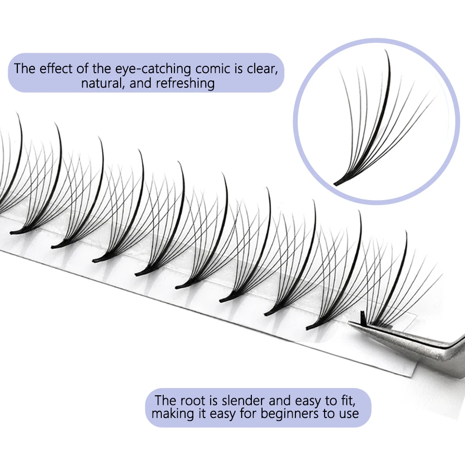 AGUUD Premade Wispy Fan Lashes Russia Volume Fans Eyelash Extension…