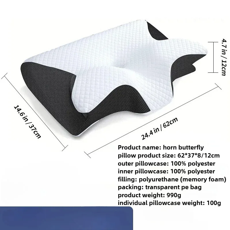 Butterfly Sleep Memory Neck Pillow Slow Rebound Comfortable Memory Foam Sleep…