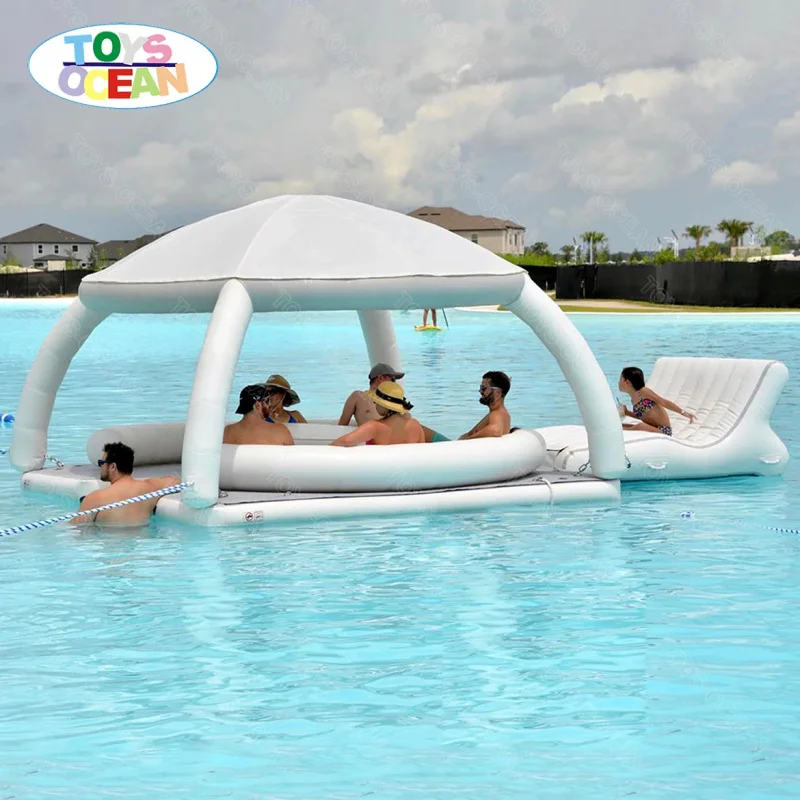Inflatable Water Leisure Platform with Tent Water Amusement Equipment…