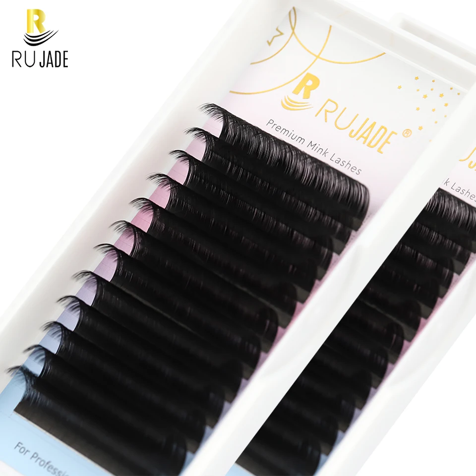 RUJADE 5-25mm Long Lash Matte Black Cashmere Eyelash Extensions Volume Tray…
