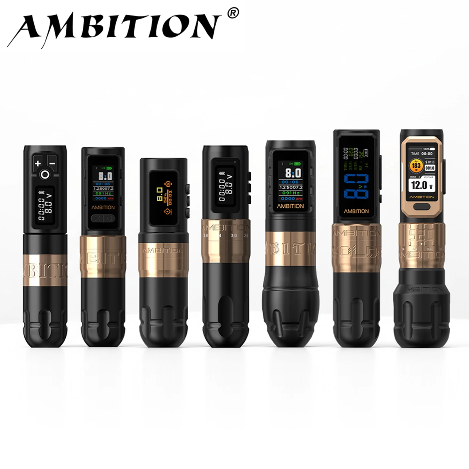 Ambition Soldier Series Wireless Tattoo Machine Pen Adjustable Straight Rod…