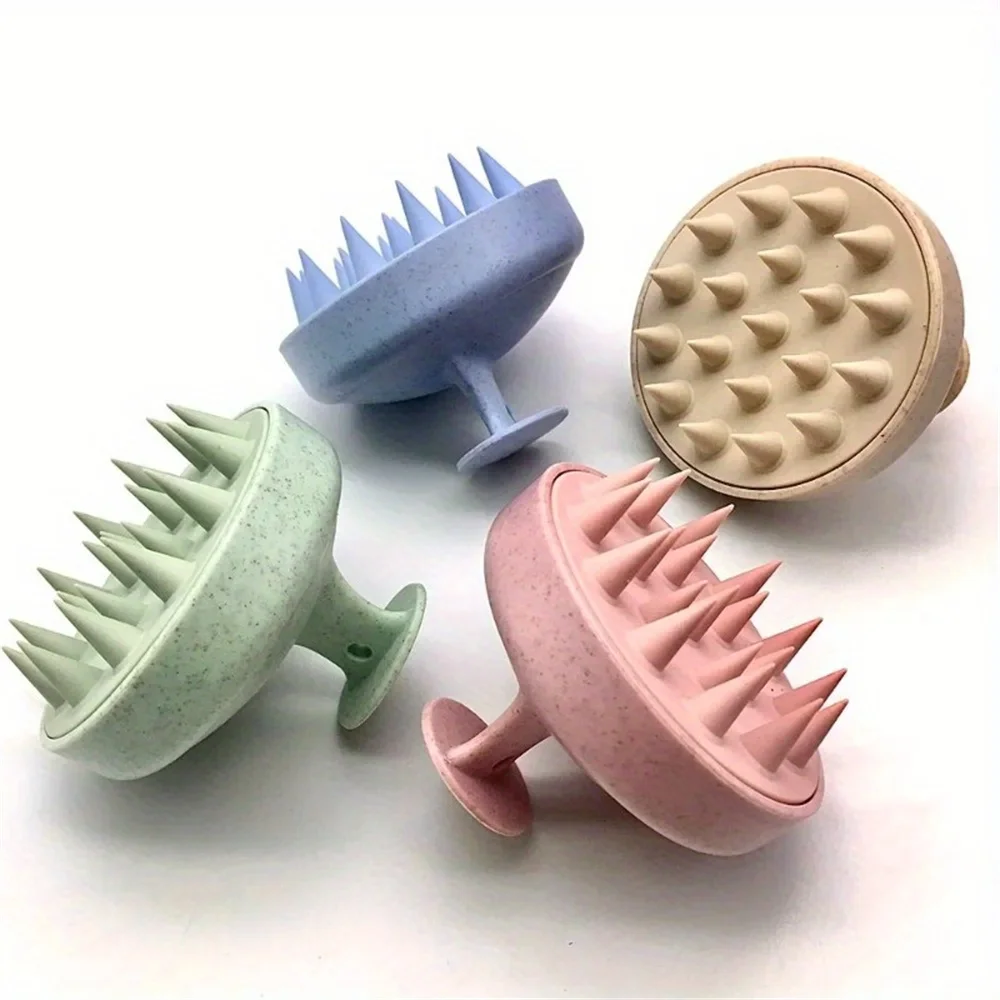 1pc Silicone Shampoo Brush Body Massage Brush Bath Shower Brush Salon…