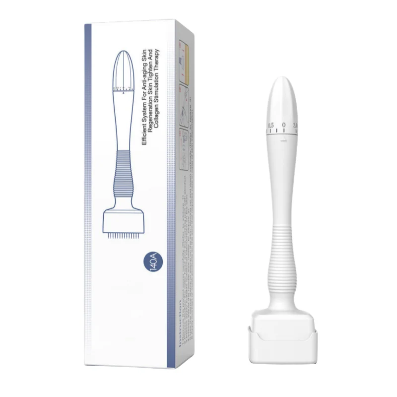 New Adjustable Derma Stamp Microneedle Microneedling 140 Pins Skin Care Beard…