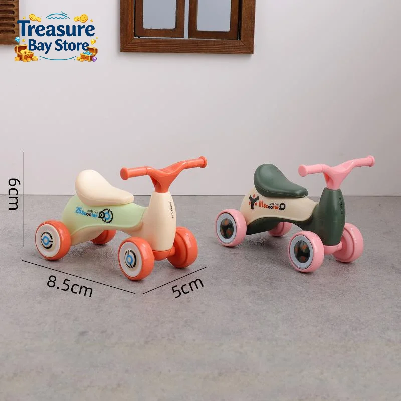 1Pcs Simulation Mini Balance Car Ornament, Four-wheel Baby Sliding Scooter…