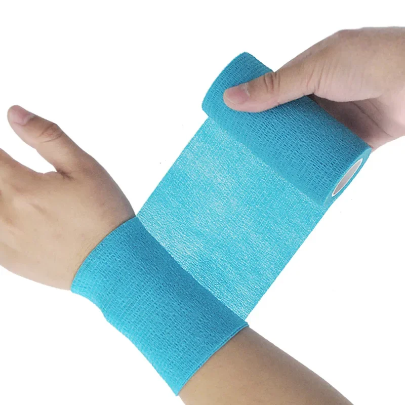 1Roll 2.5/5/10cm*4.5m Gauze Medical Bandage Self-adhesive Breathable Elastic…