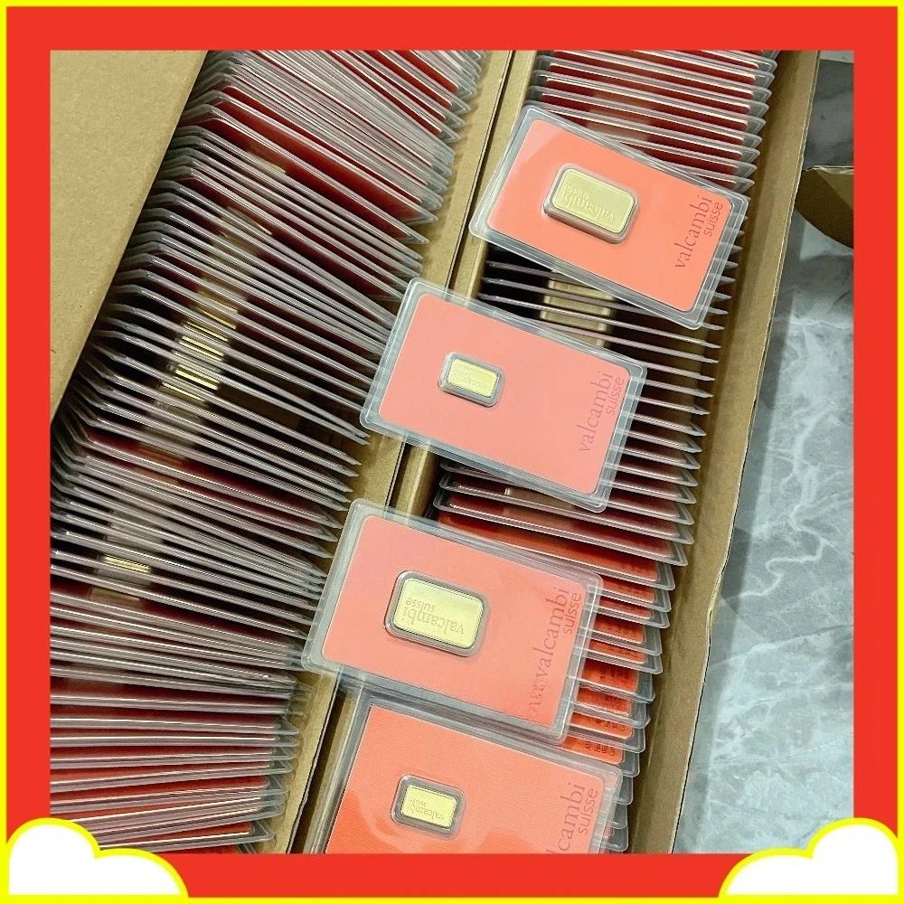 1g\2.5g\10g\20g\1oz\50g Swiss Orange Gold Bars Non-Magnetic Copper Crafts…