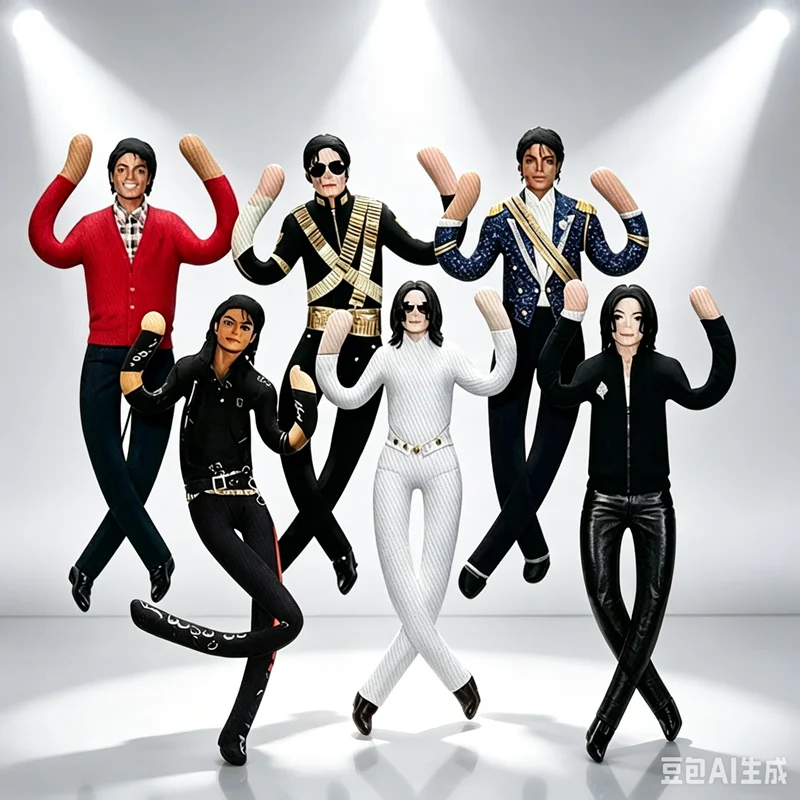 New Style Michael Jackson Cosplay Prop Doll Plush Stuffed Figure Dolls Room…