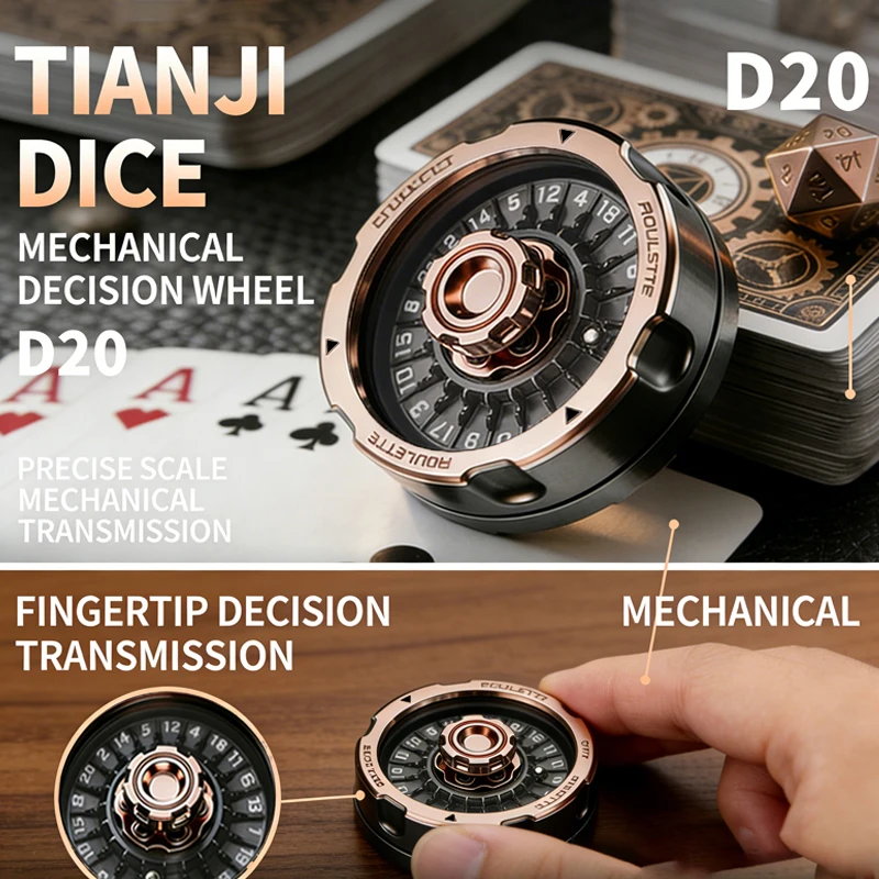 D20 Lucky Roulette Wheel Fidget Spinner Anti Stress Toy EDC Hand Toy Desk…