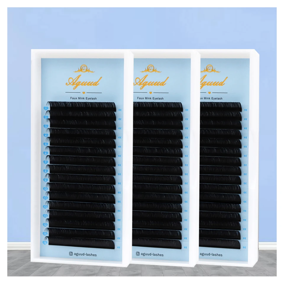 AGUUD Matte Black Individual Eyelash Extension Professional Volume Korean PBT…