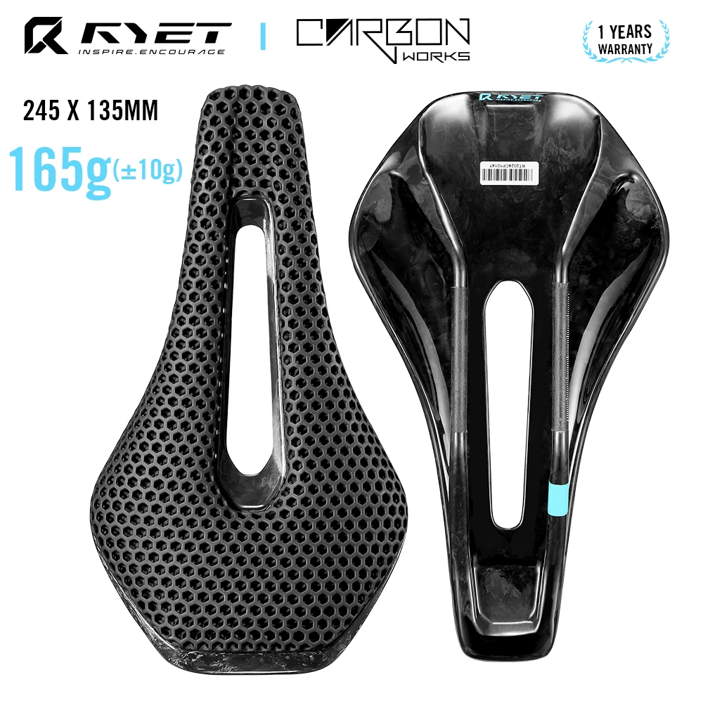 RYET 135/145/155mm 3D Printed Full Carbon Bicycle Saddle 245mm 260mm Bike…