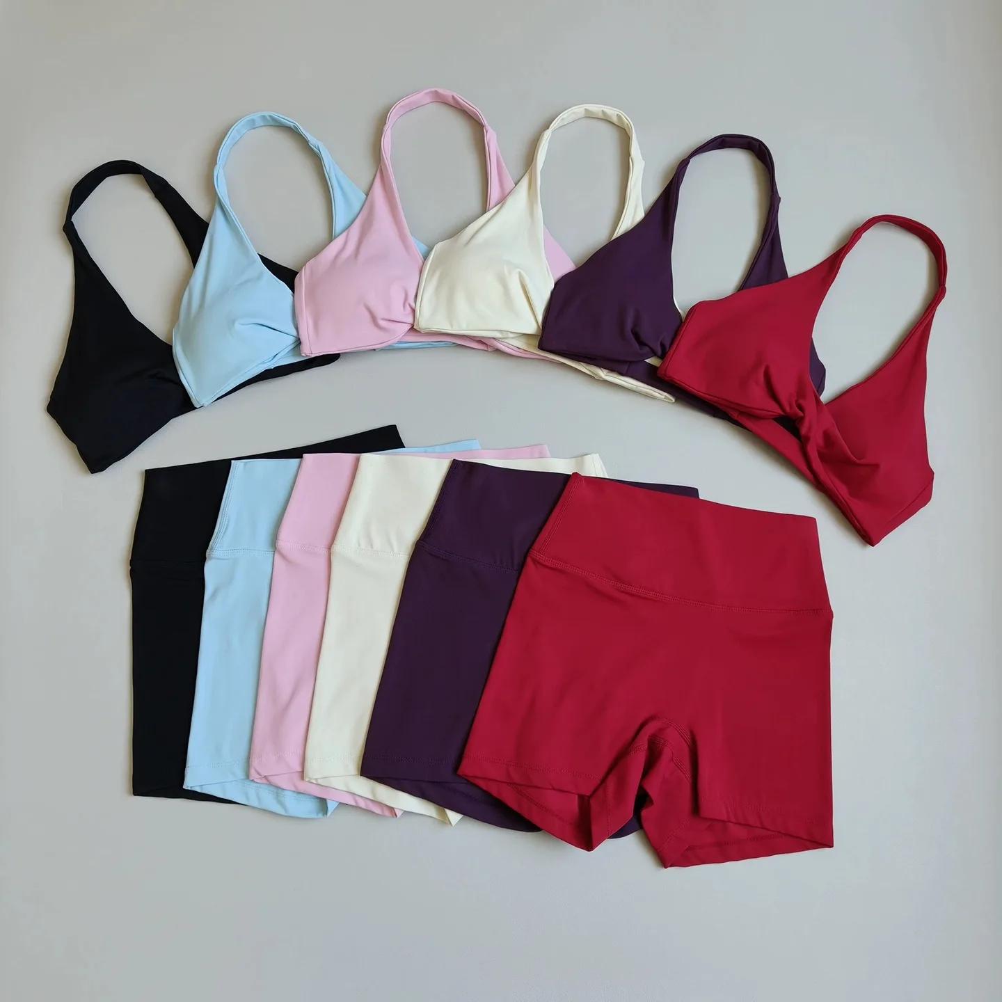 Women's Yoga Outfit 2-Piece Set | Halter Open Back Padded Sports Bra High…
