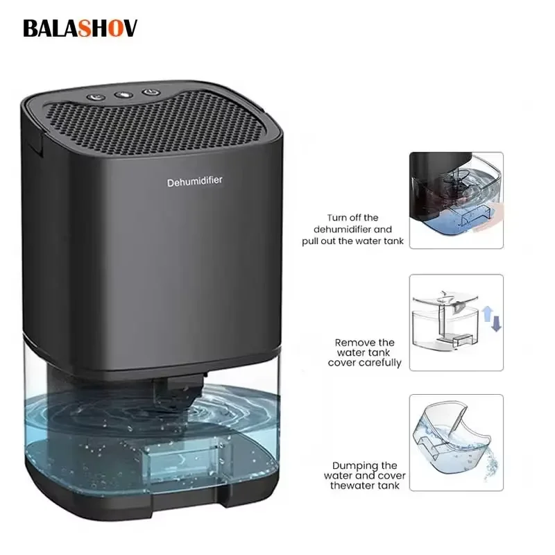 Air Dehumidifier Portable Mute Moisture Absorbers Machine Air Dryer for Home…
