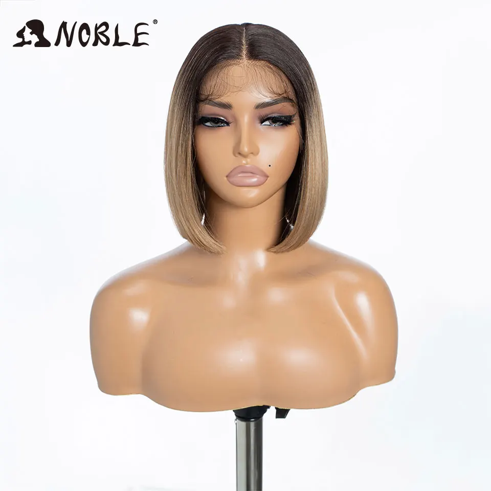 Noble Cosplay Synthetic Lace Wig Cosplay Wig Short Bob Straight 12" Color…