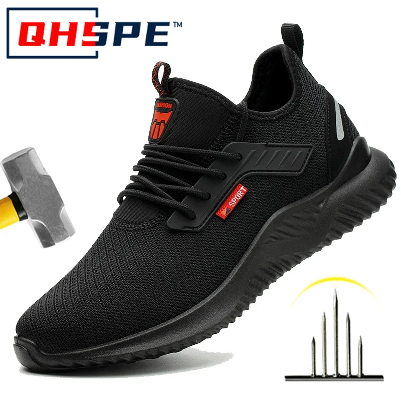 Work Sneakers Steel Toe Shoes Men Safety Shoes Puncture-Proof Work Shoes…