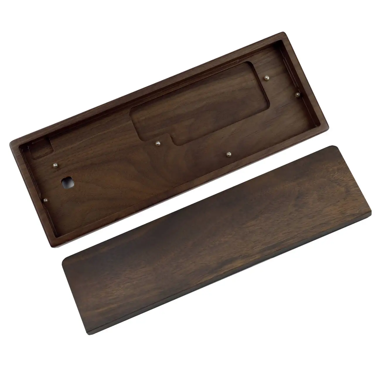 GH60 Solid Wood Wooden Case Wrist Rest QMK via PCB Plate for 60% Mini…