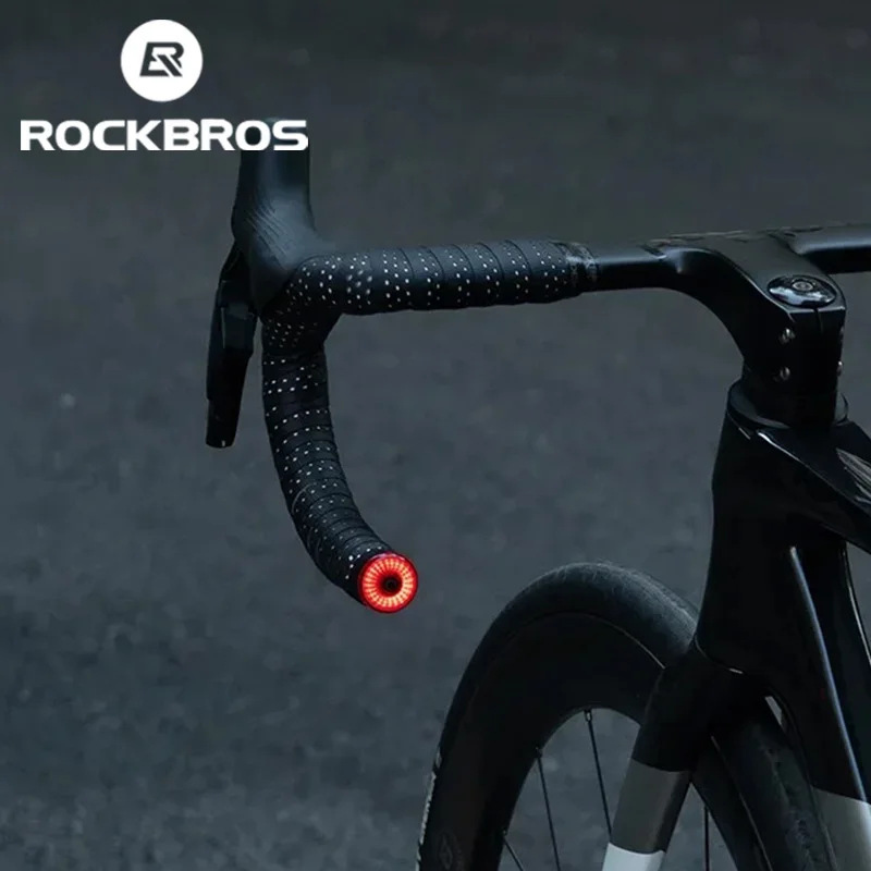 ROCKBROS Bicycle Handlebar End Lights IPX6 Bike Rear Light 5 Modes Bike Lamp…