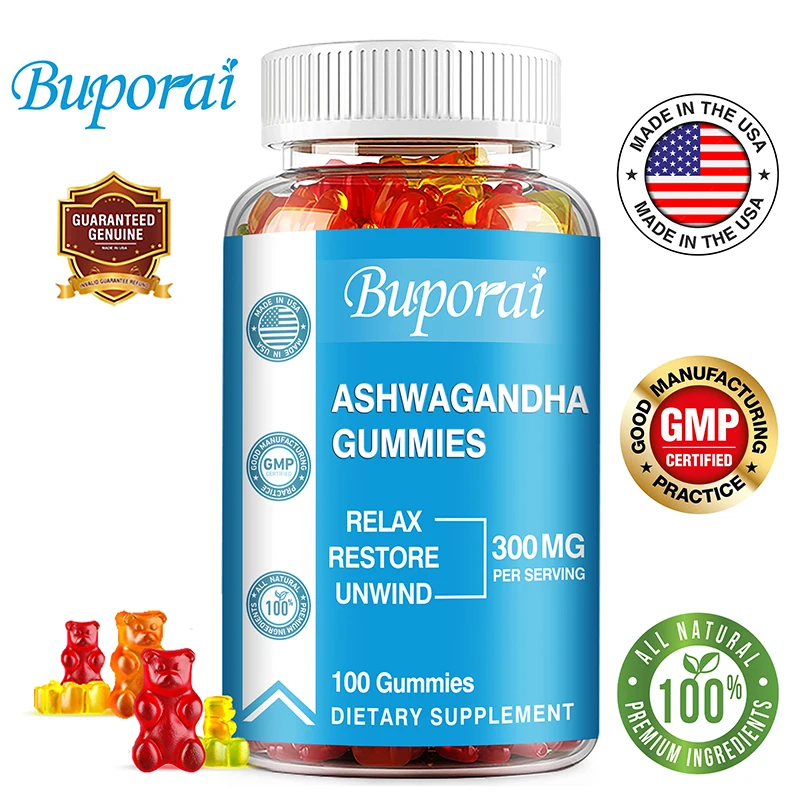 Ashwagandha Gummies - Relieve Stress, Enhance Memory, Focus, Promote Immune…