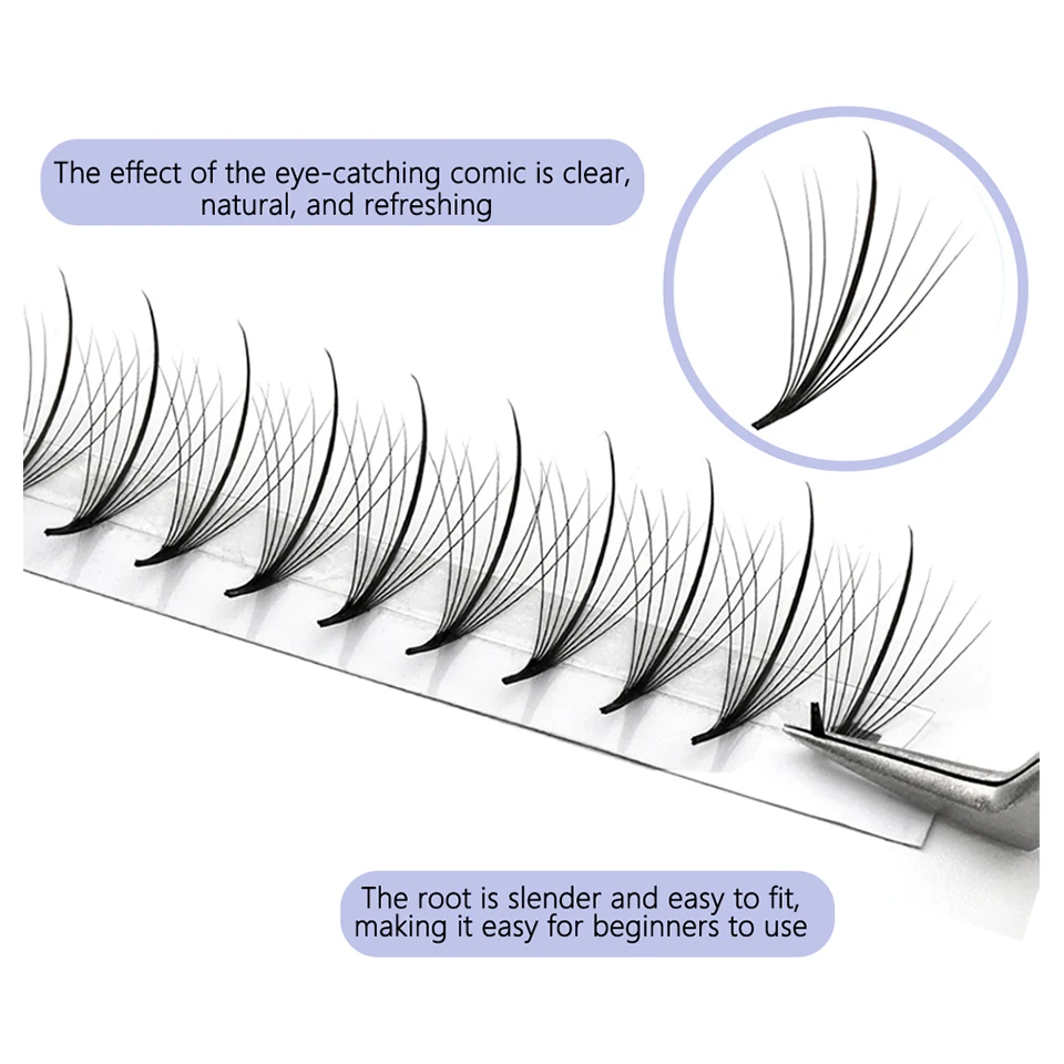 Aguud 3D 5D 7D 9D Wispy Prefabricated Fan Spike Promade Eyelash Extension…