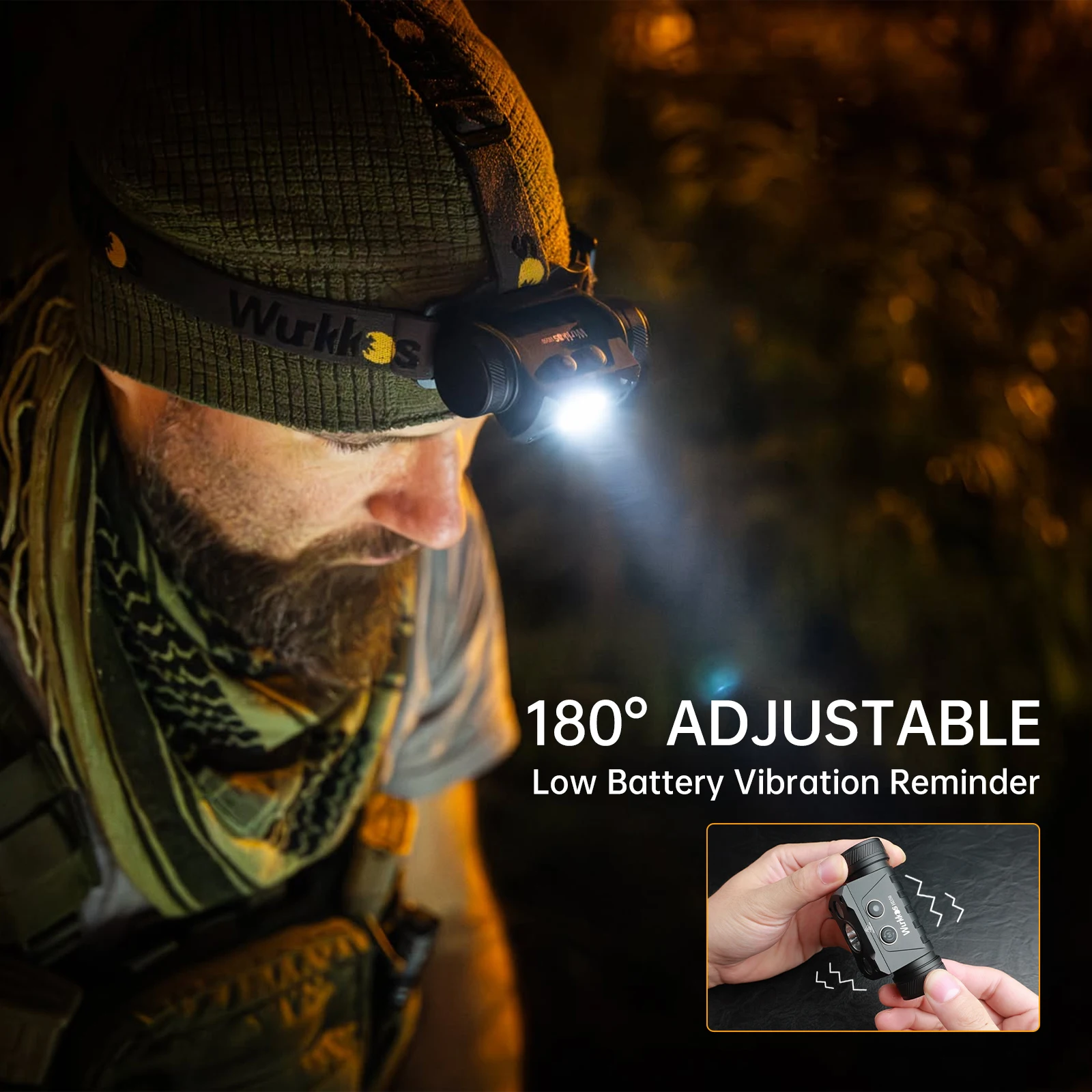 Wurkkos HD50 21700 Fishing Flashlight 4000LM IP67 Headlamp EDC Camping Hiking…