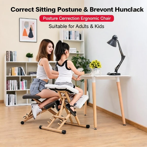Kids Posture Correction Kneeling Chair Anti‑Hunchback Anti‑Myopia Study Chair…