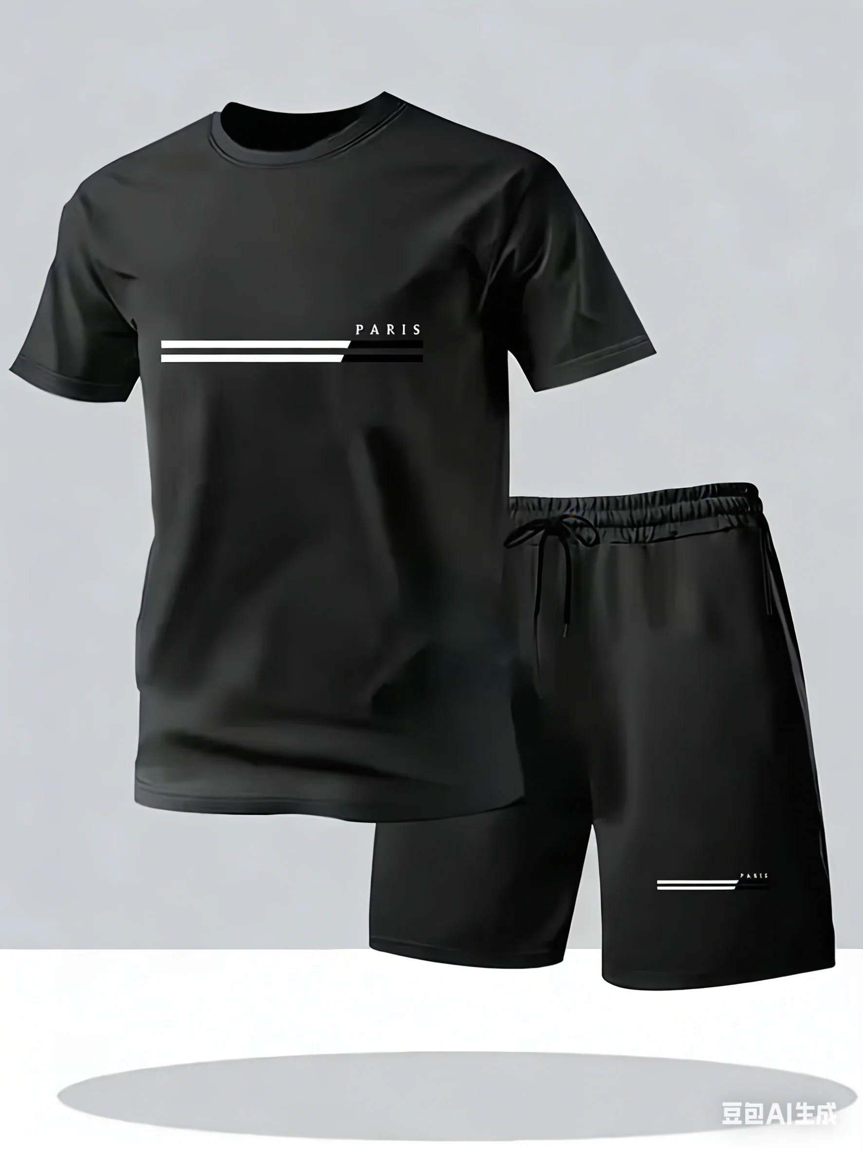 New Men Ice Silk Mesh Sport Suit, Breathable Cool Quick Dry T-shirt & Shorts…