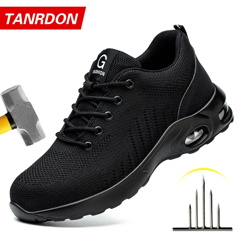 New Styles Men Safety Boots with Steel Toe Cap Anti-smash Work Sneakers…