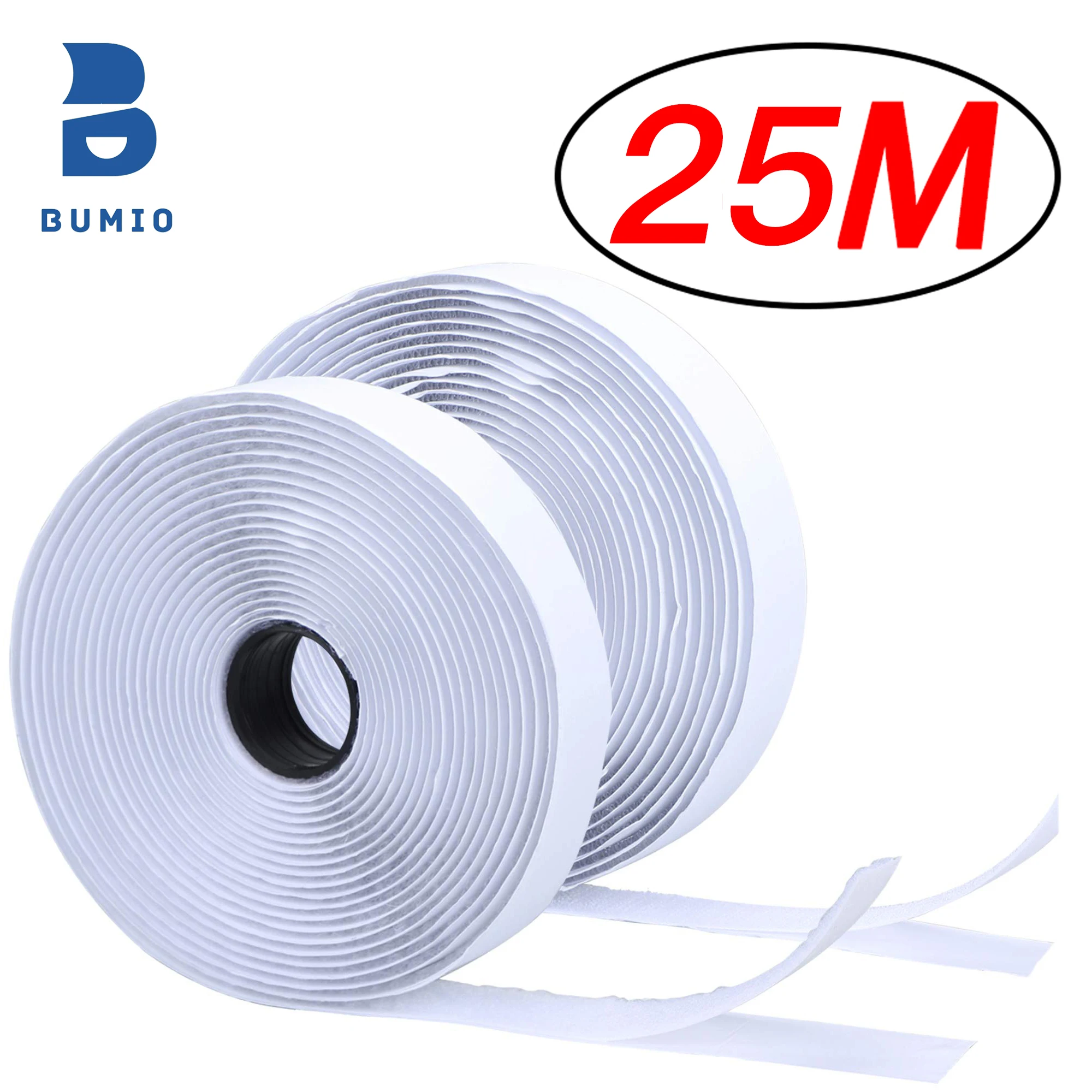 1-25M Self-Adhesive Hook and Loop Tape Fastener Touch Back House Diy Magic…