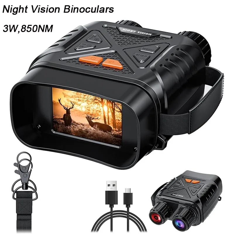 1080P Night Vision Binoculars 10x Digital 800m Full Dark Infrared Night…
