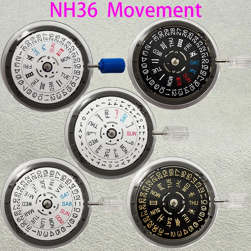 Japan Genuine NH36 Movement Multilingual Datewheel Crown at…