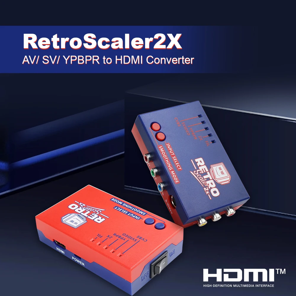 RetroScaler2x AV to HDMI® Converter and Line-doubler for Retro Game Consoles…