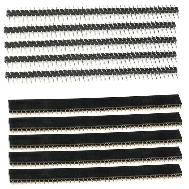 10PCS 1x40Pin 2.54mm Pitch Single Row Female PCB Socket Board Male Pin Header…