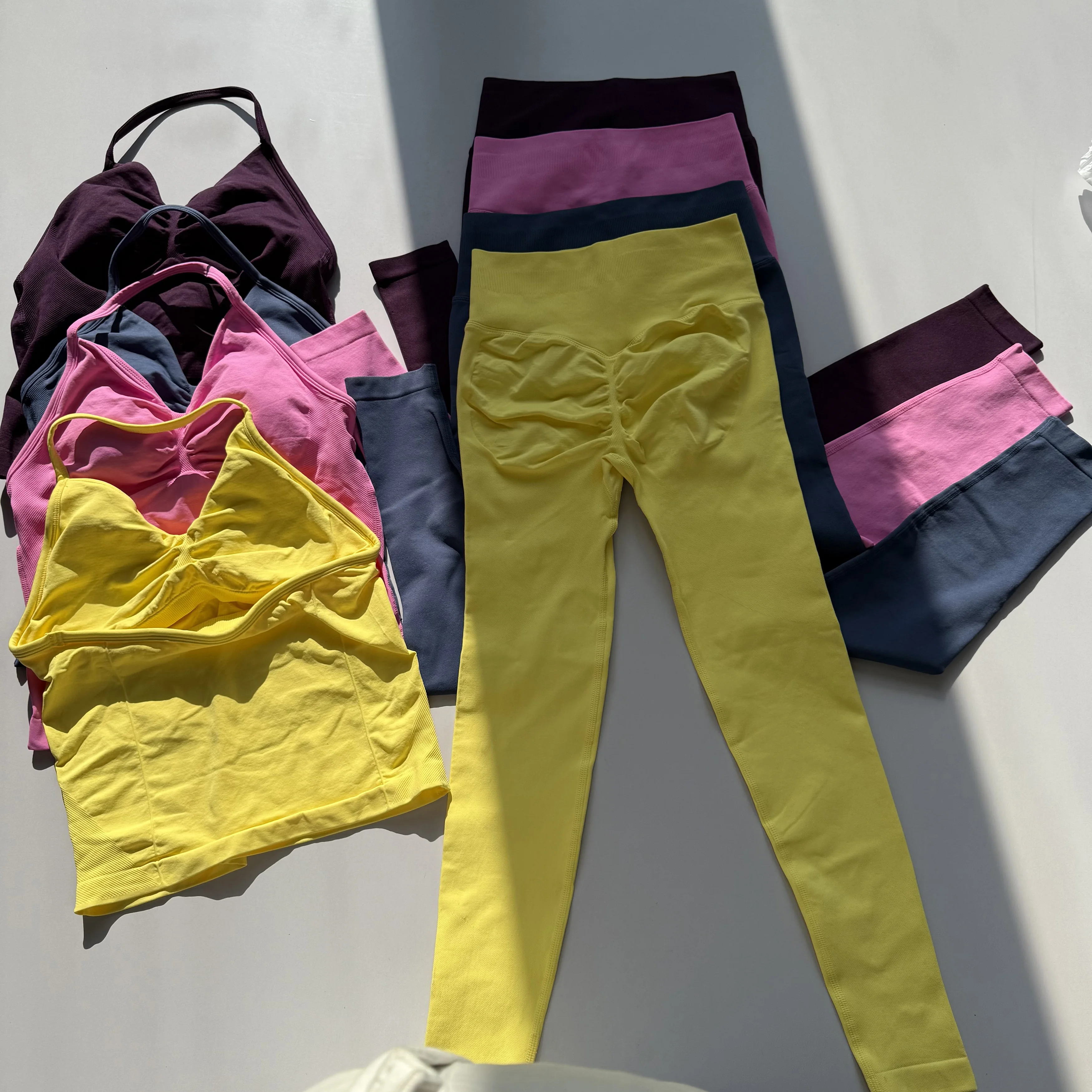 Seamless 2PCS Legging Sets Women's Strappy Sports Bras and Leggings High…