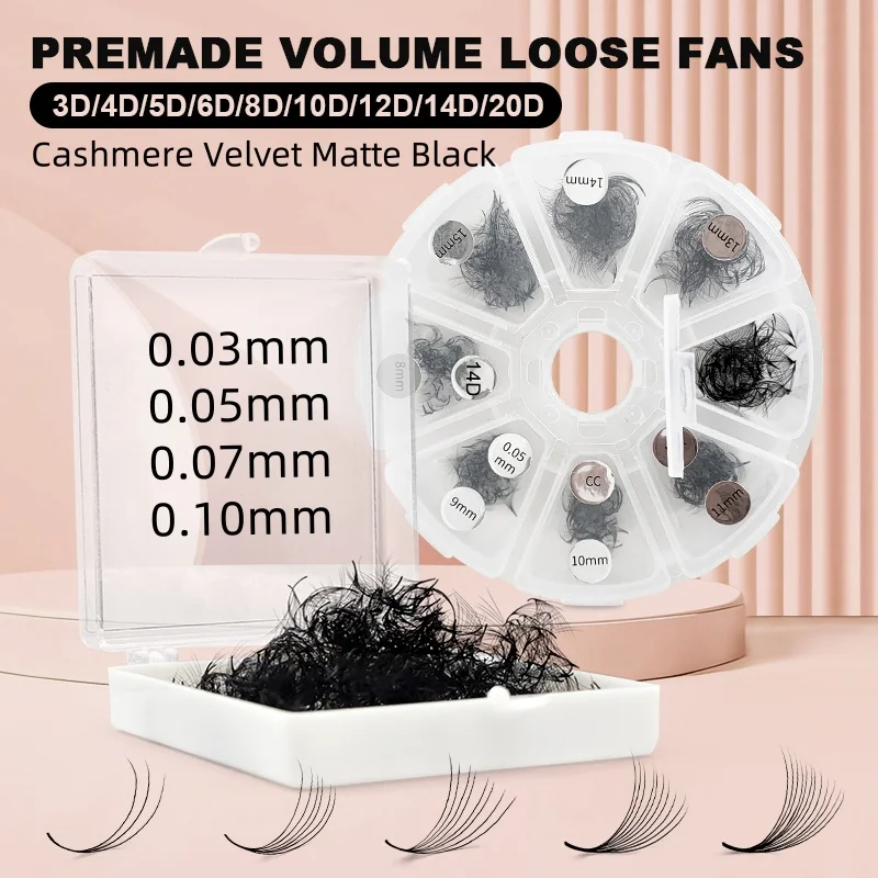 500 Premade Loose Lashes Pro Made Fans Cils Bouquets Prefaits Lash Fans Pre…