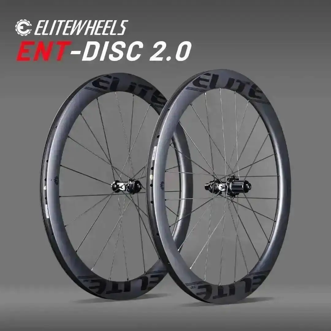 ELITEWHEELS Carbon Wheels ENT 2.0 Disc Brake 700c Carbon Rim Center Lock Road…