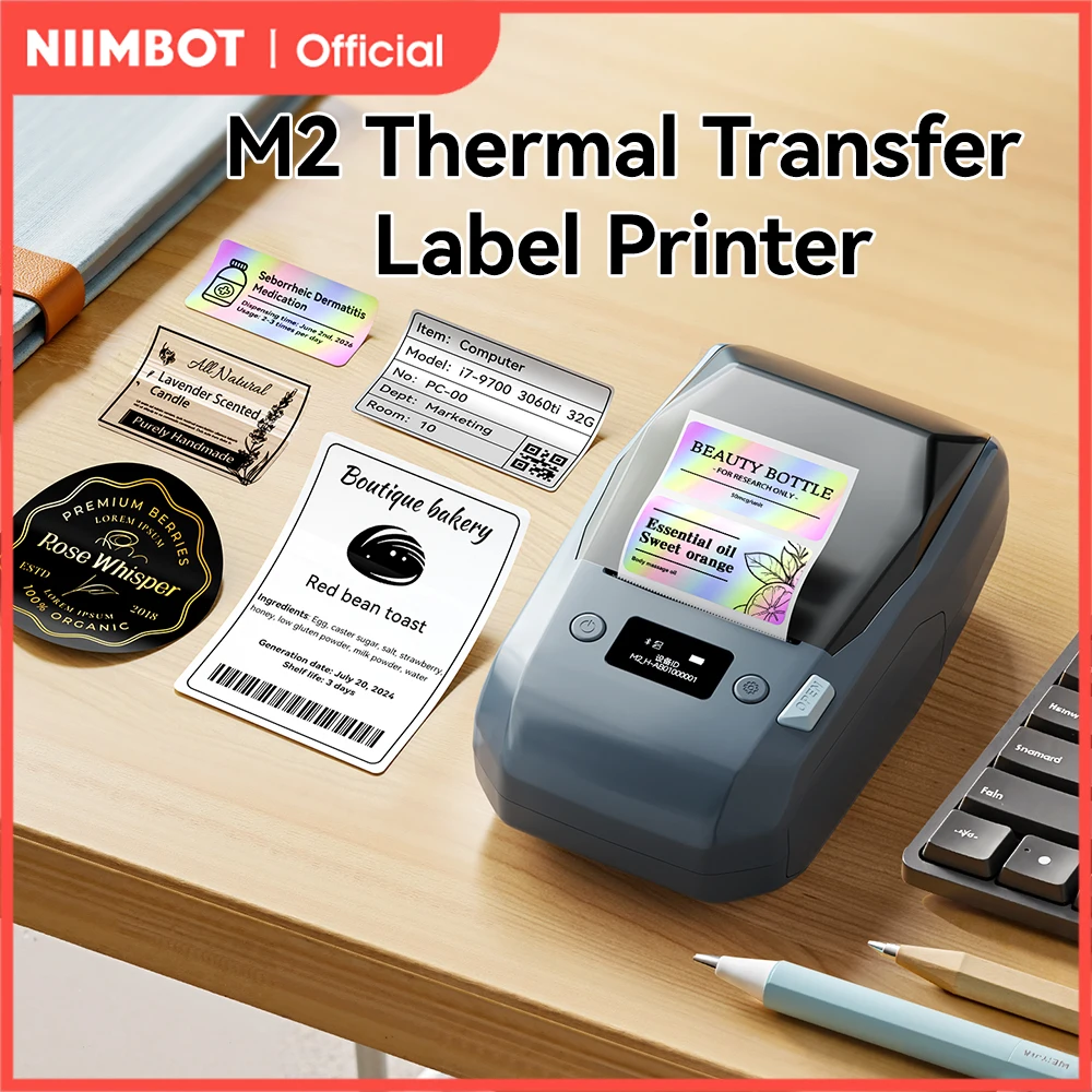 Niimbot M2 Portable Thermal Transfer Label Printer Multi-function Sticker…