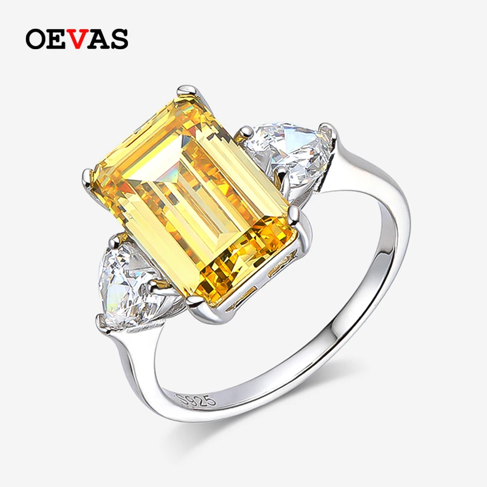 OEVAS 7 Carats High Carbon Diamond Sparkling Zircon Wedding Rings for Women…
