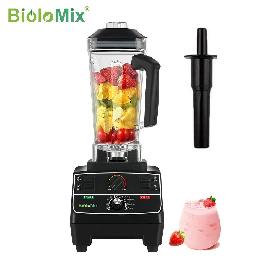 BioloMix BPA Free 2L Jar 2200W Professional Smart Timer Pre-programed Blender…