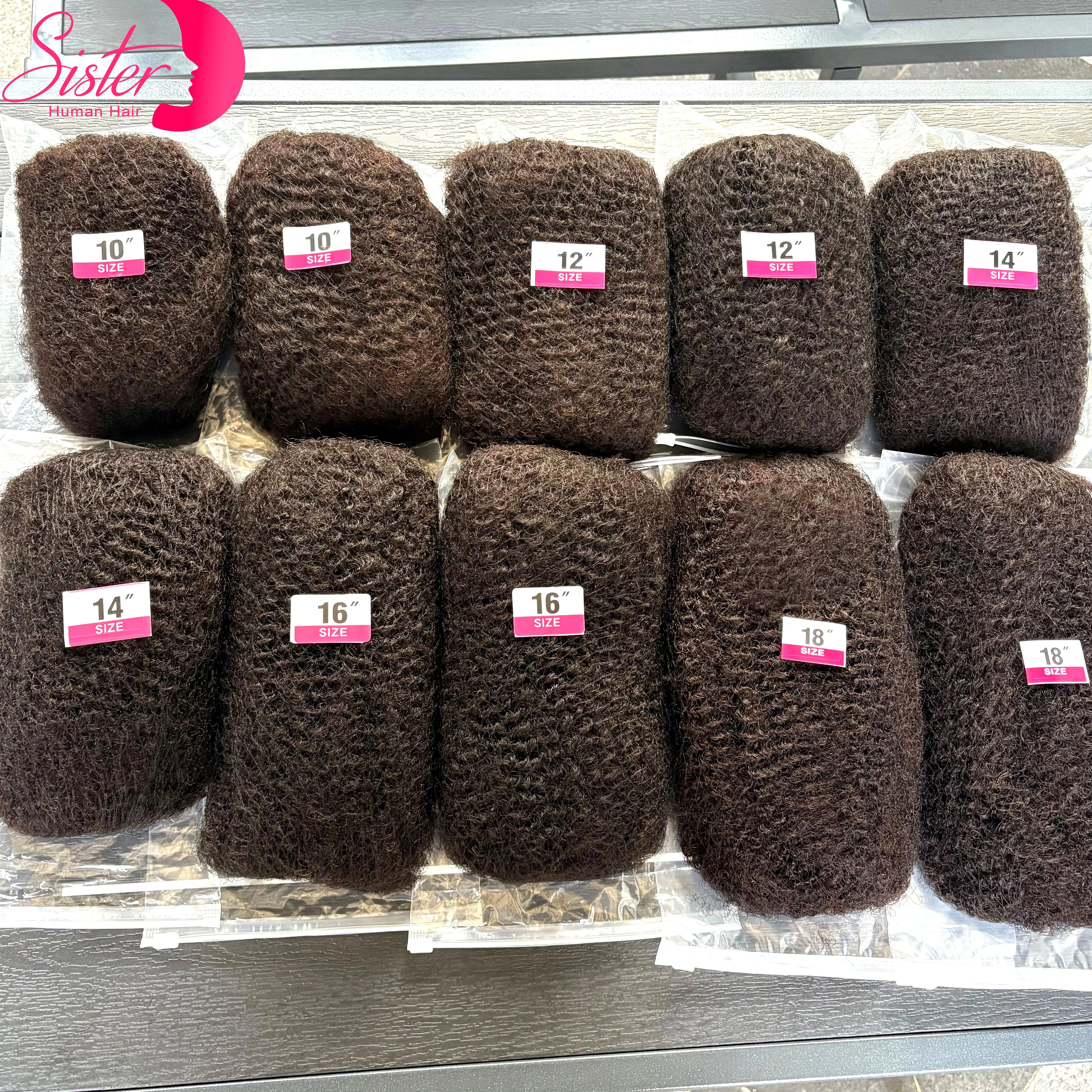 10-18Inch 4C Afro Kinky Bulk Human Hair Extensions no Weft 30 or 50g/Pack…