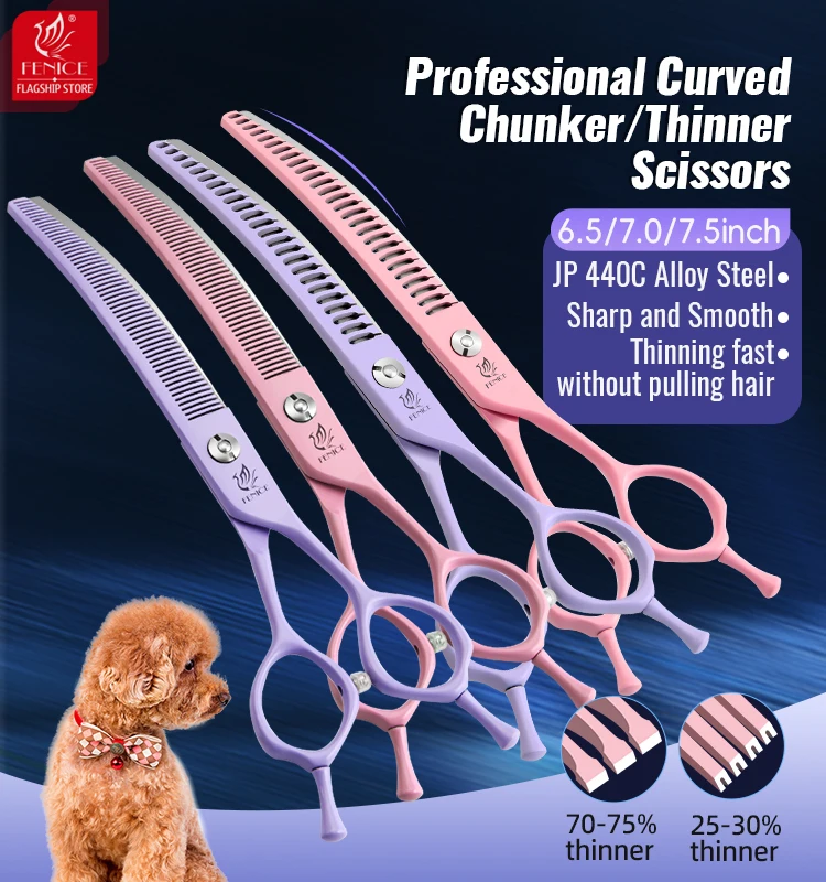 Fenice Dog Beauty Scissors Colorful 6.5/7/7.5 Inch JP440C Professional Dog…