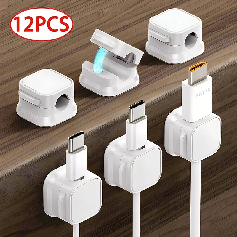 Magnetic Cable Clip Cable Holder Adhesive Wire Keeper Cord Cable Organizer…