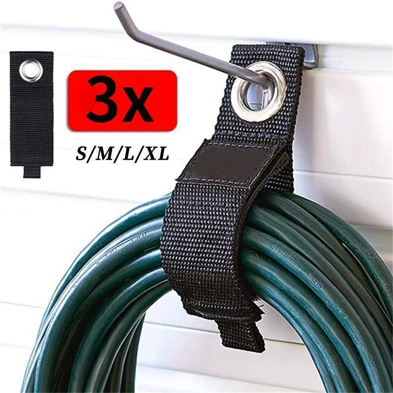 3pcs Heavy-Duty Storage Straps Reusable Extension Cord Organizer Cable Ties…