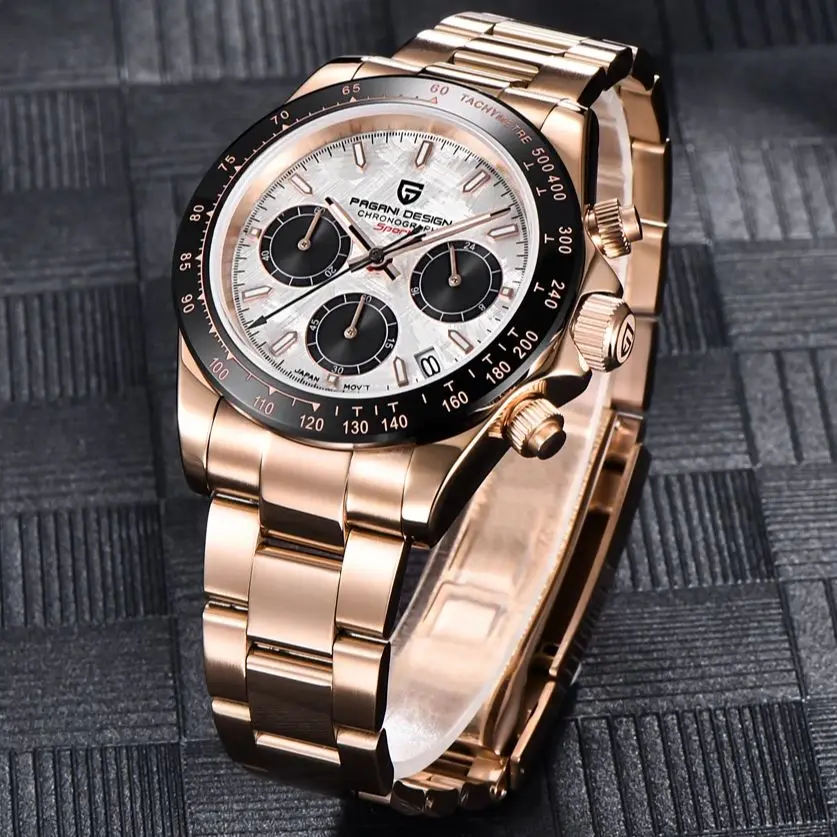 PAGANI DESIGN 2026 New Men's Watches Luxury Rose Gold Quartz Watch for Men…