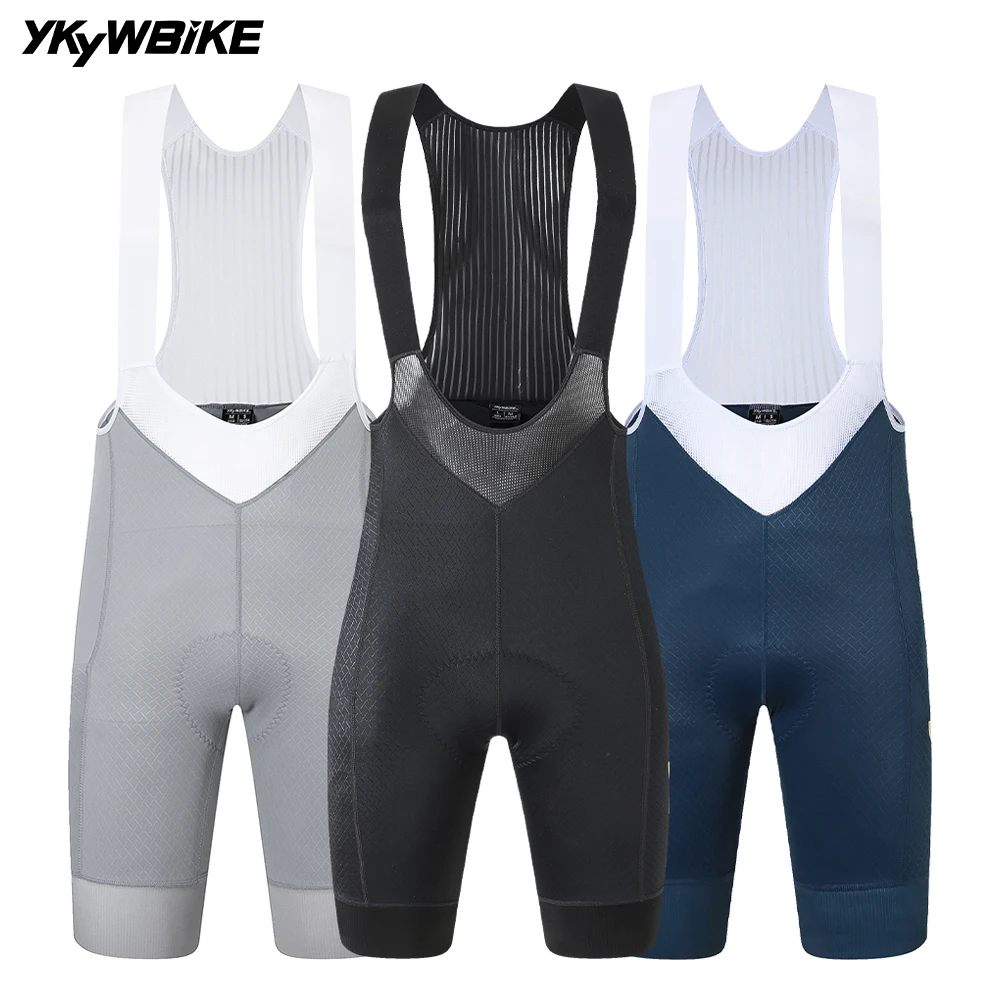 YKYWBIKE 2026 Men's Cycling Bib Short 3 Pockets Summer Road Bike Short Pants…