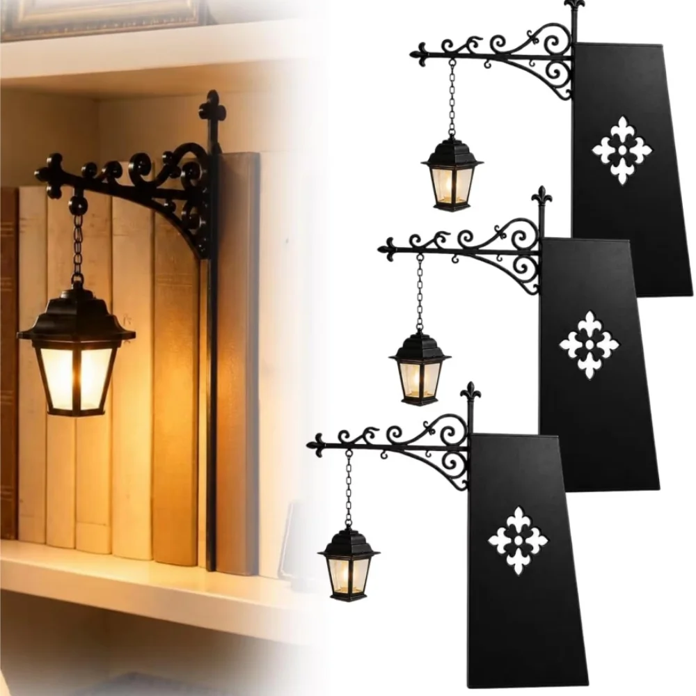 Library Lantern Decorative Bookshelf Lighting Retro Library Lantern Bookshelf…