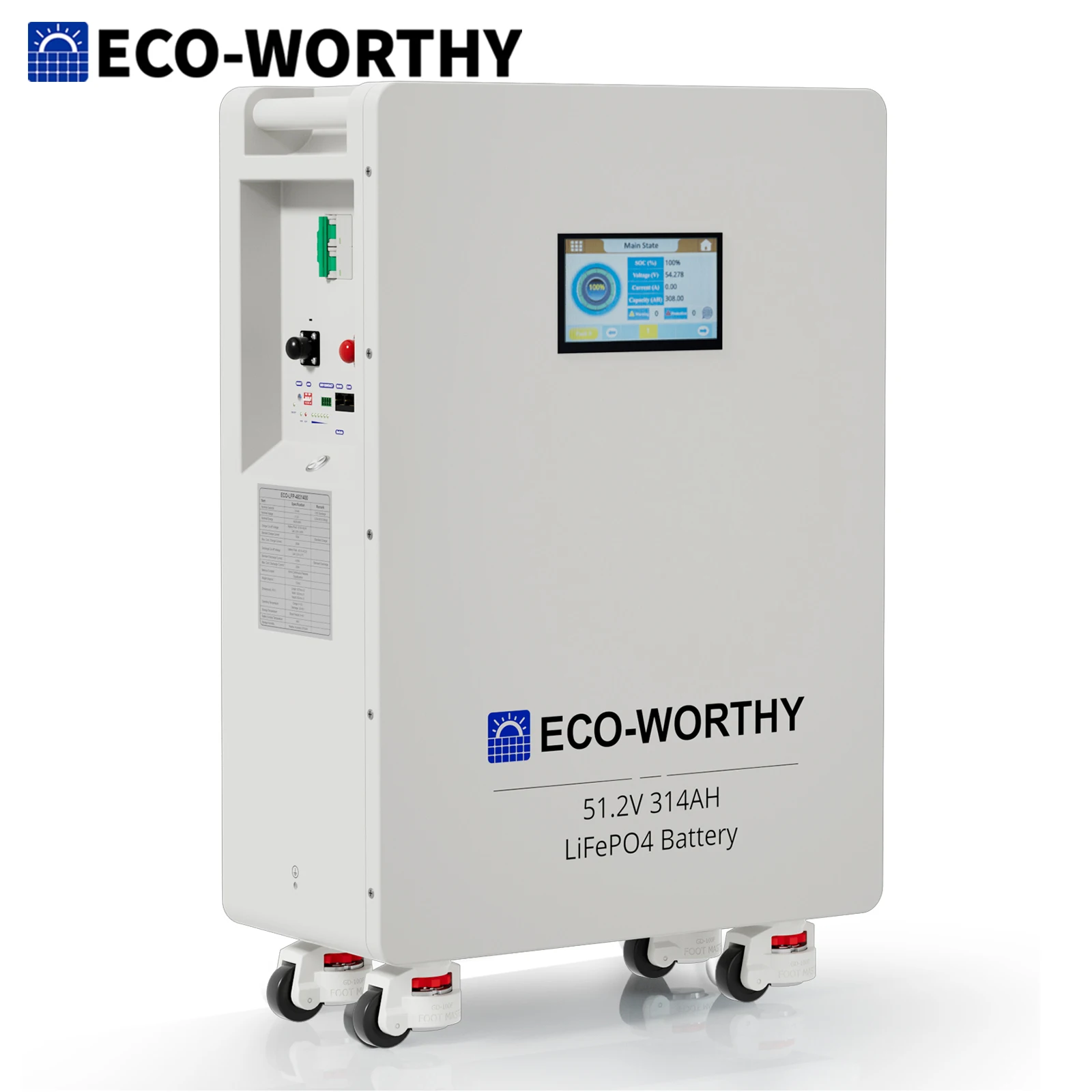 ECO-WORTHY 48V 314Ah (V1) LiFePO4 Lithium Battery, 16.1kWh High Capacity…