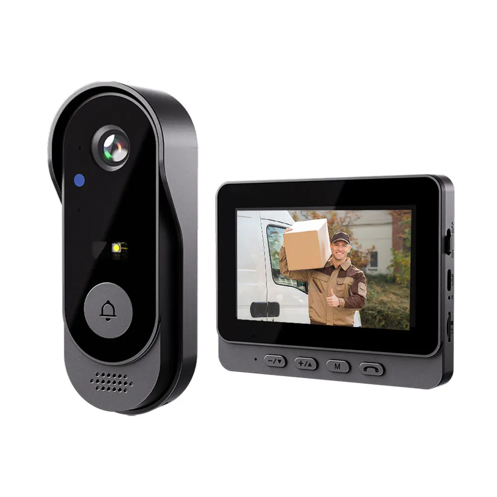X8 Smart Video Doorbell Camera Intercom 480P OLED 4.3 Inch Screen IR Night…