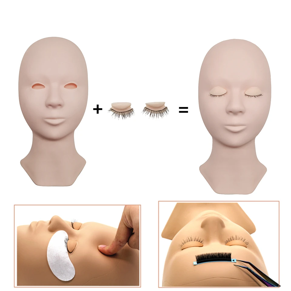 Wholsale Price Practice Lashing Eyelashes Mannequin Head Beginner Training…