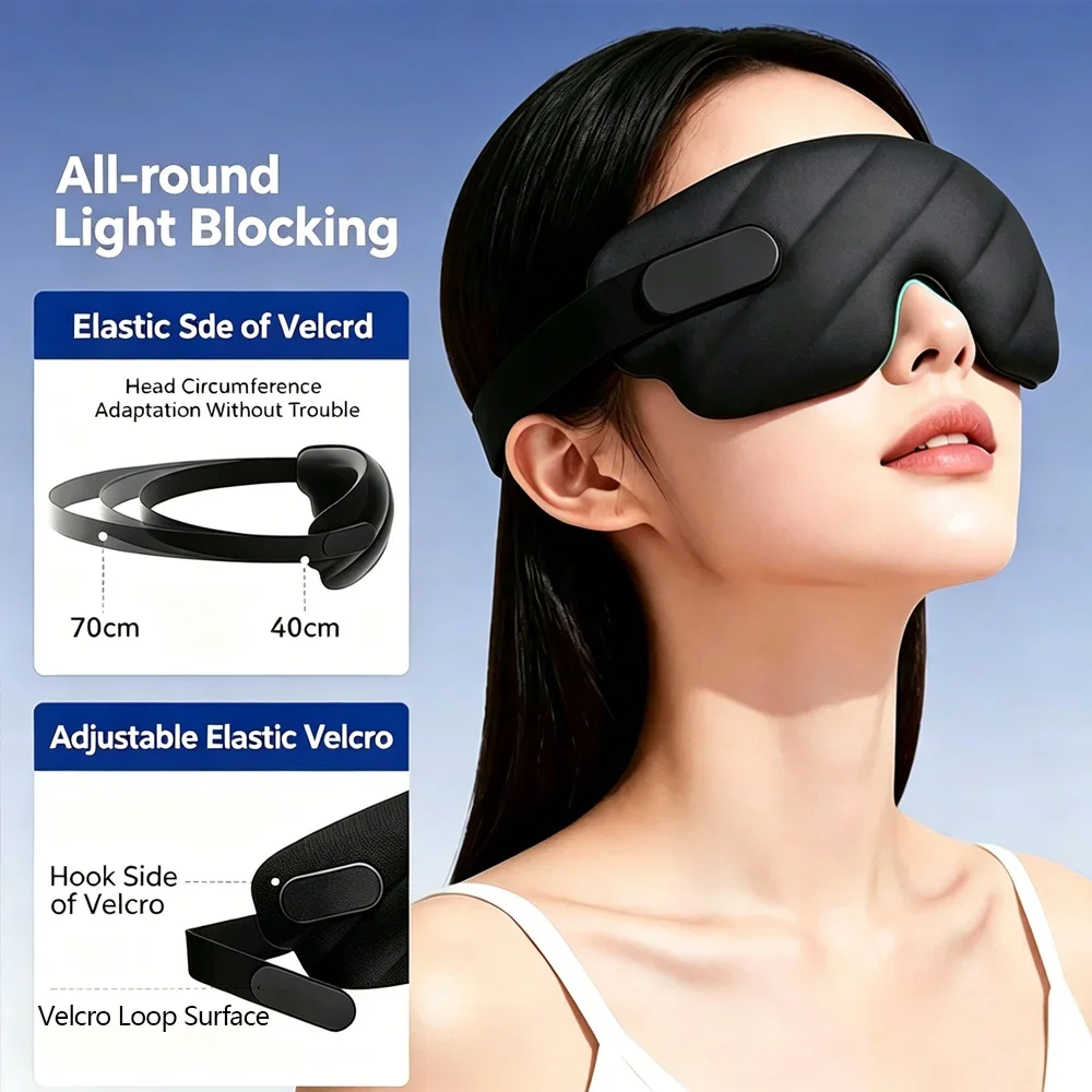 3D Sleep Mask Contoured Cup Blindfold Concave Molded Night Block Out Light…
