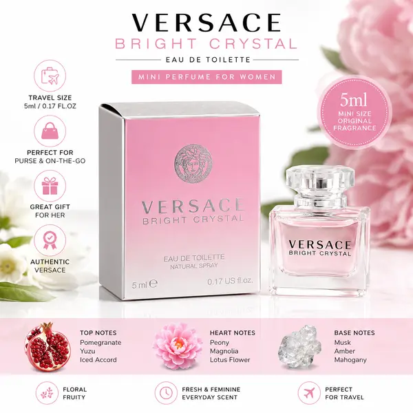 Bright Crystal Eau De Toilette Mini Perfume for Women 5 Travel Size